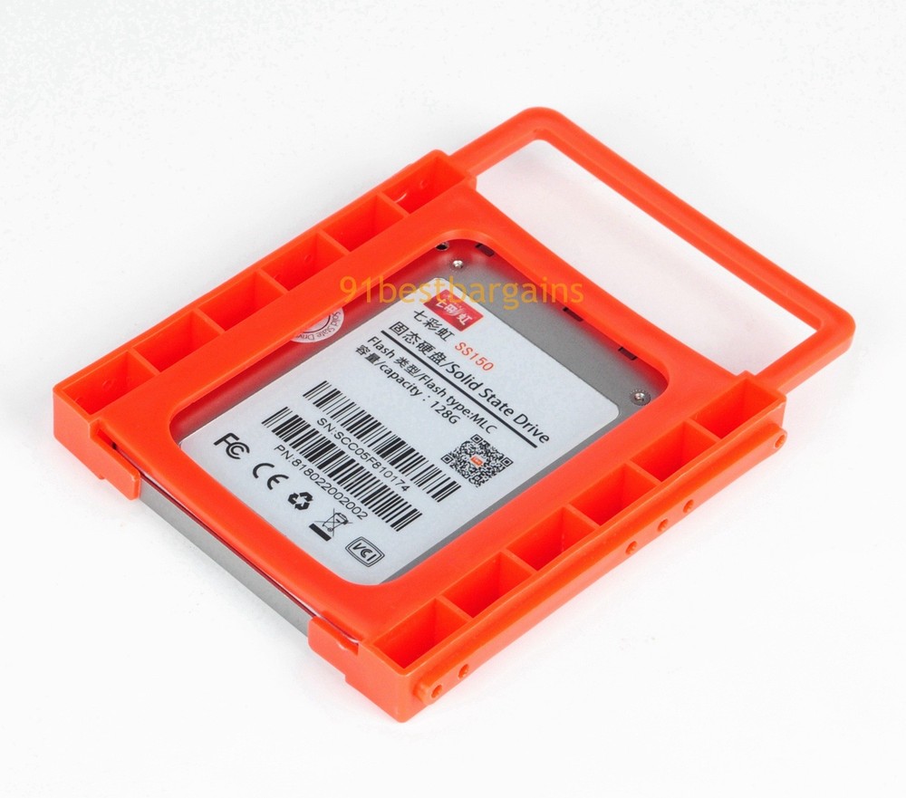 New 2PACK 2.5" to 3.5" Bay SSD HDD Hard Disk Drive Mounting Adapter Rail Bracket