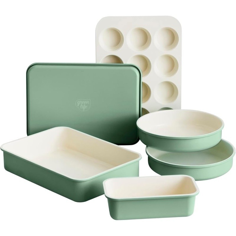 Healthy Ceramic Nonstick Bakeware Set Durable Even Baking Kitchen Essentials New
