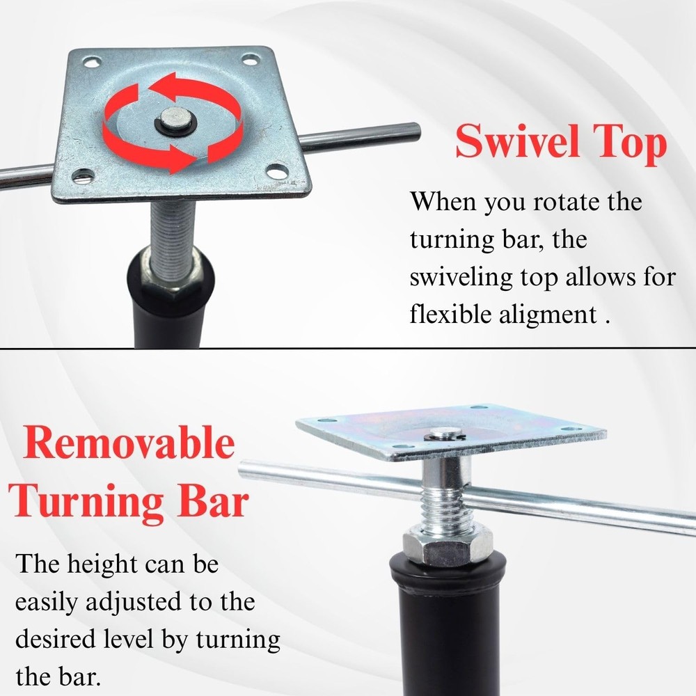 2 Pack Adjustable Jack Post Set, Metal Floor Support, 11-14.5 Inch Height Ran...