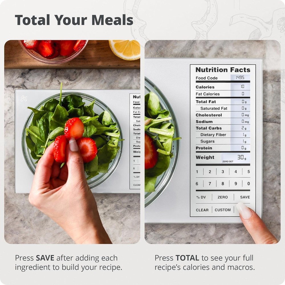 Backlit Display for Clear Nutrition Information