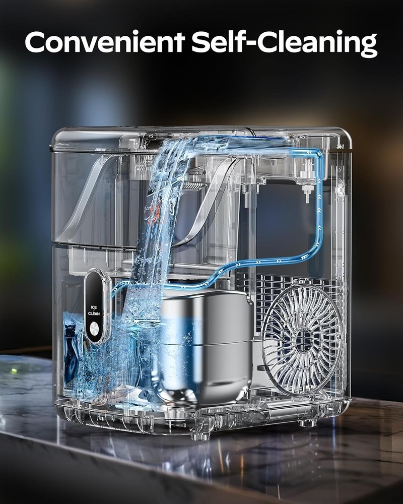 Pebble Ice Maker Countertop 33lb Day Machine