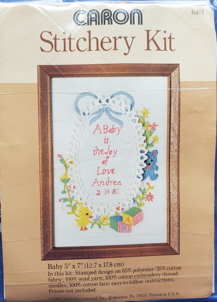 Baby Cross Stitch Pattern Kit By Caron af