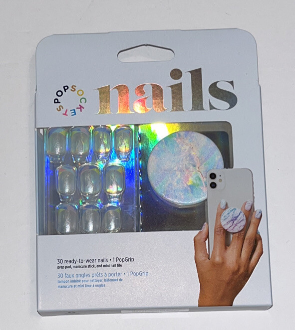 PopSockets 30Gel Nails & Matching PopGrip 100% Authentic Opal Tip