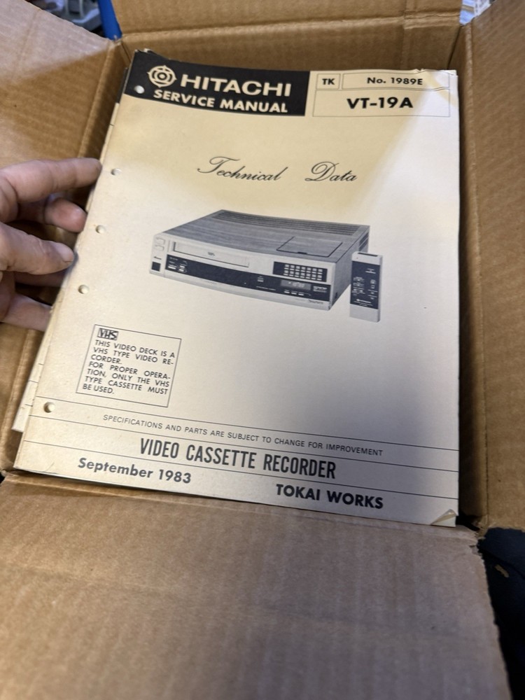 Original VCR Service Manuals