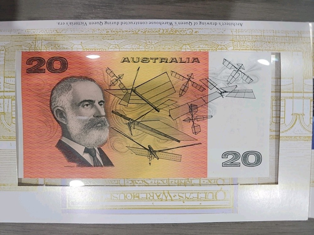 Australia 1993 $20 Banknote Red Overprint 80th Anniversary Issue - 8 Available