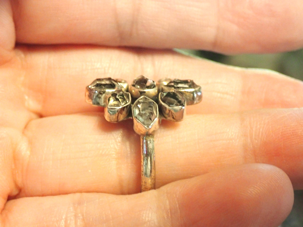 Herkimer Diamond Sterling Silver Ring sz 9
