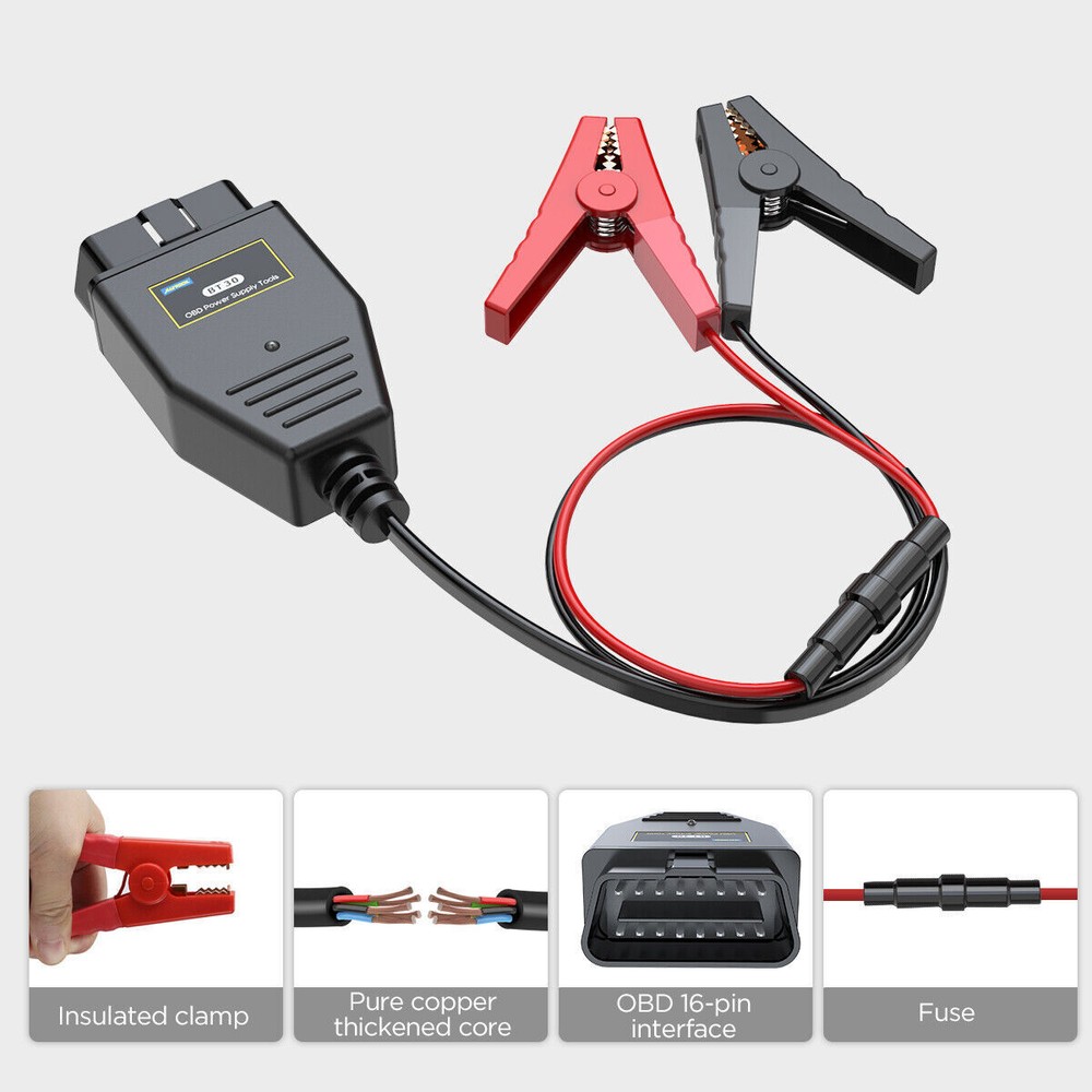OBD II Vehicle ECU Emergency Power Supply Cable Memory Saver Replacement Tool
