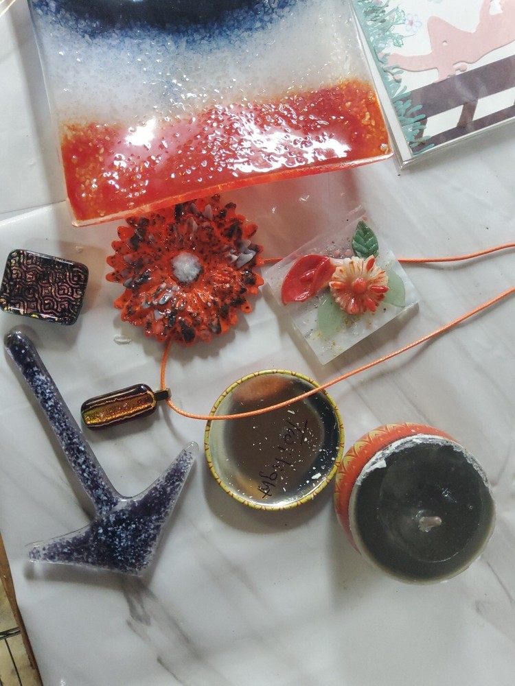 Fused Glass Cheese Tray