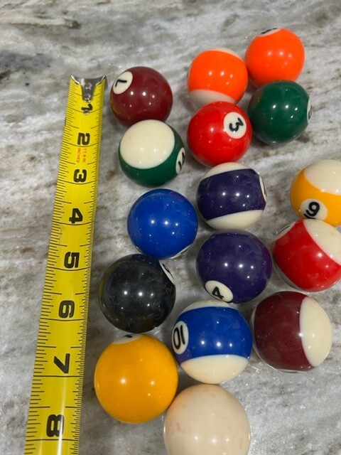 Miniature Pool Table Ball Set