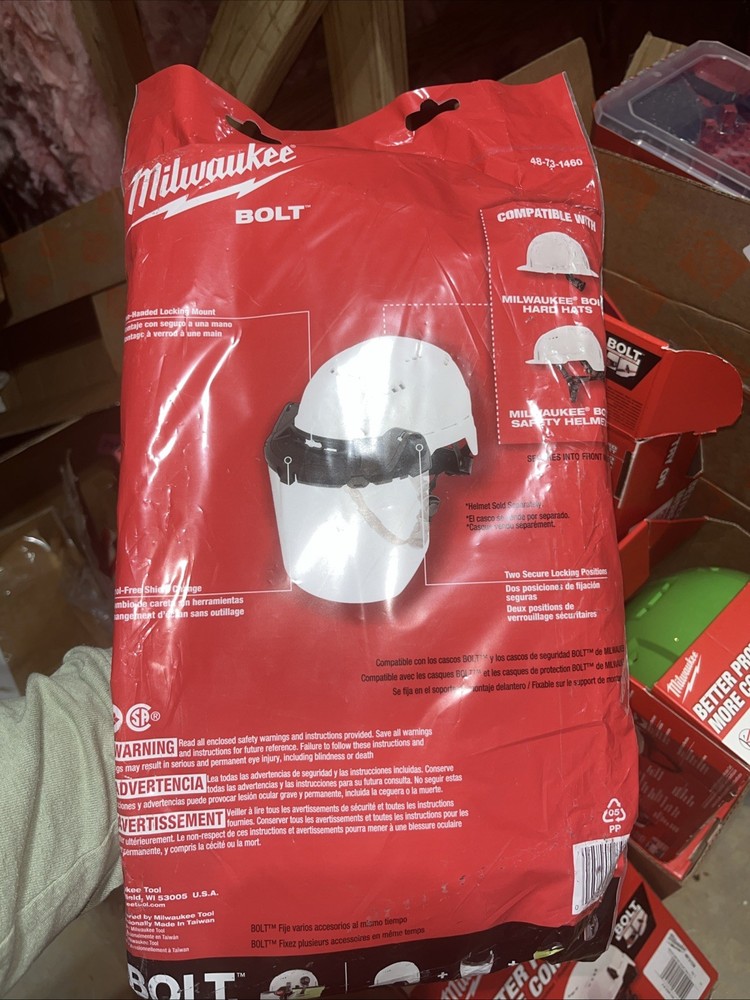 Milwaukee Bolt Clear Bolt Task Full Face Shield