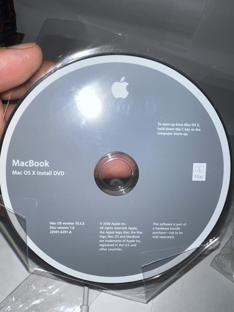 2008 Macintosh MacMacBook Applications Software Installation DVD Version 1.0