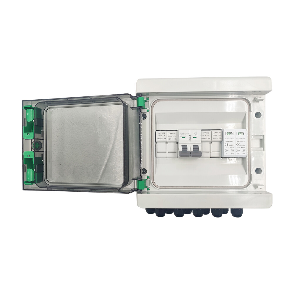 NEW Solar PV Combiner Box Plastic 30A 2 string 500DC Circuit Breaker Solar Panel