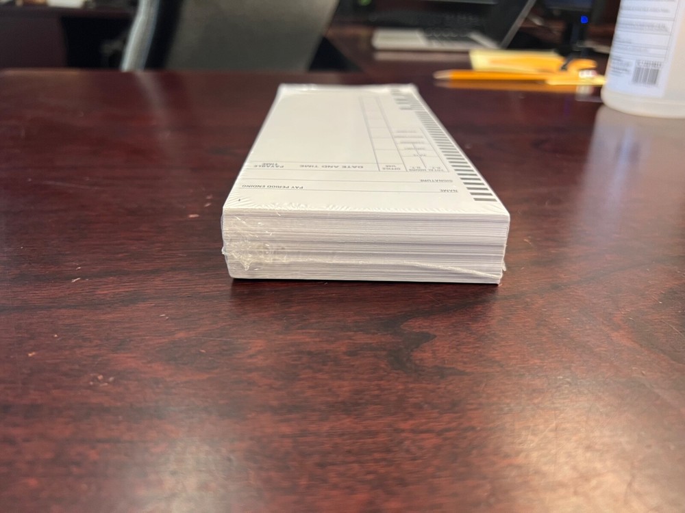 100 Ct Time Cards Punch Employee Payroll NEW
