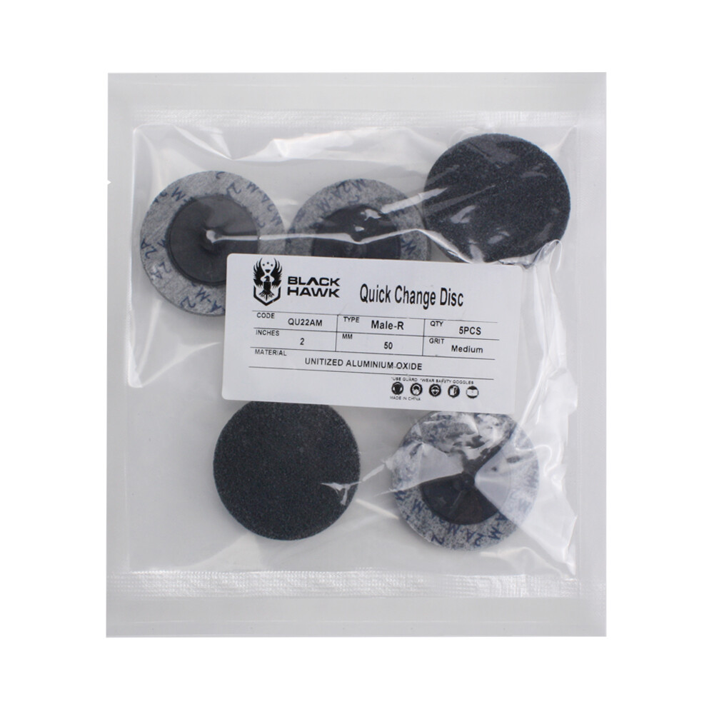 5 Pack - 2 Inch Unitized Quick Change Discs 2AM A/O Medium Deburr Type R Roloc