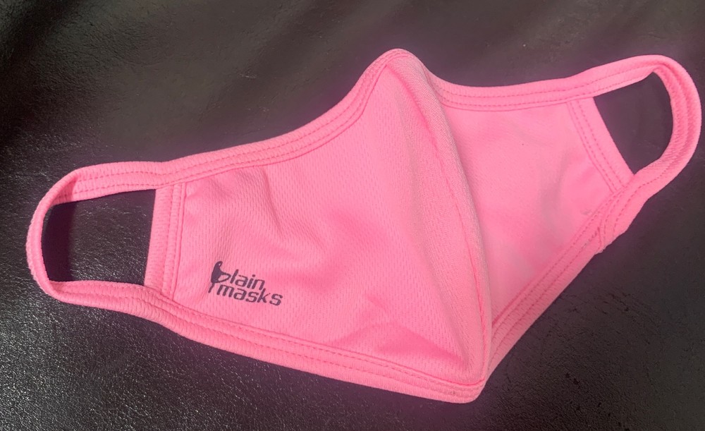 (2) Plain Mask Color Pink 100% Polyester