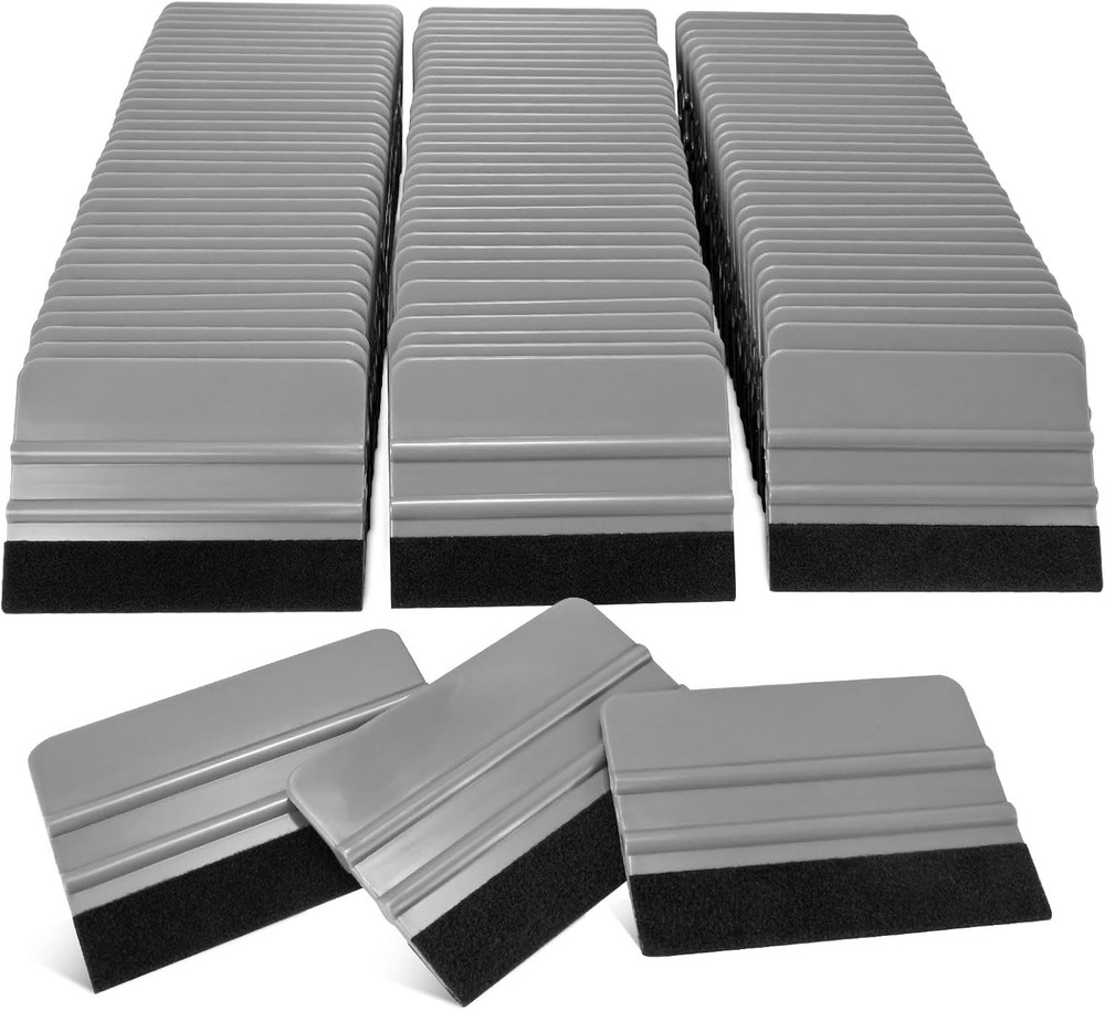 100PCS Felt Squeegee for Vinyl Wrap Bubble Removal Sign Making Car Graphic Tool