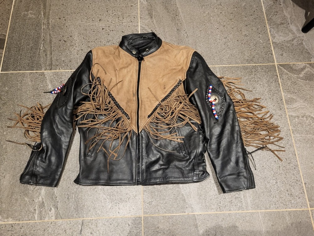 Leather motorcycle jacket Size