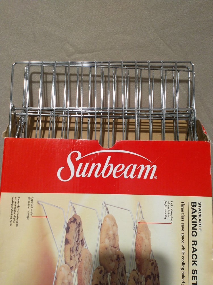 Robinson Sunbeam 3-Piece Stackable Baking Rack Set New