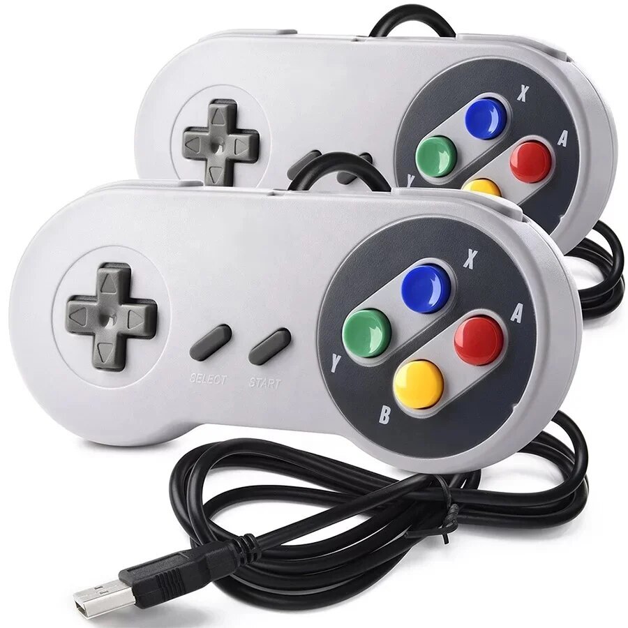 Super Snes Usb Controller Gamepad For PC Notebook Video Games Console Retro