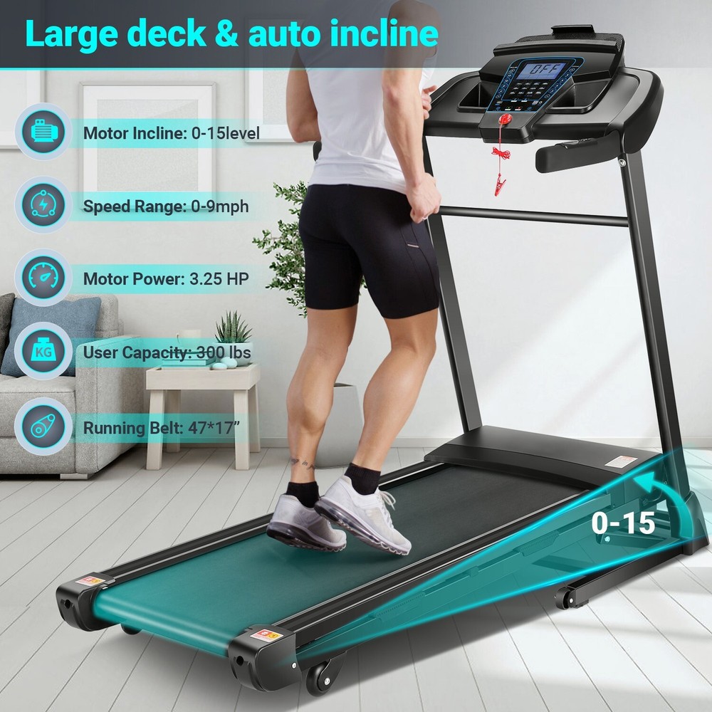 Treadmill with Auto Incline TRUE 3.25HP MotorElectric Folding Exercise Machine