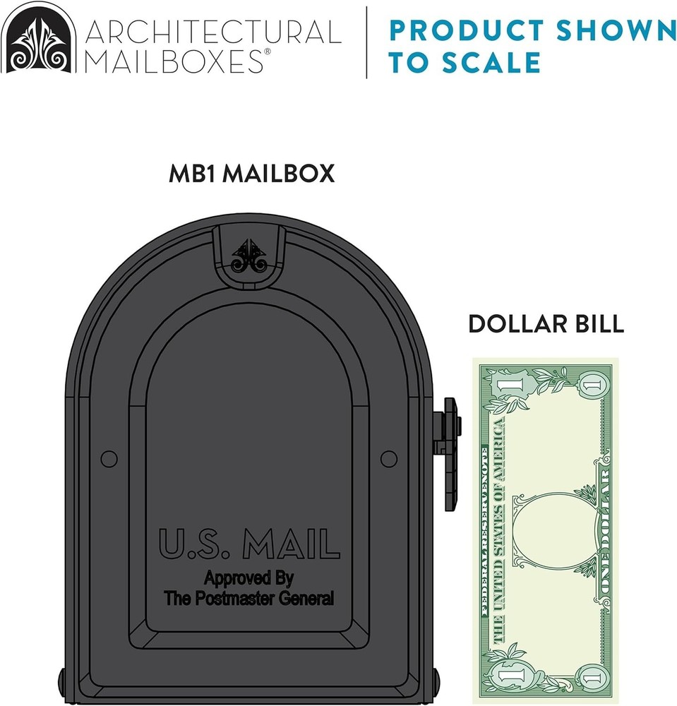 Galvanized Steel Post Mount Mailbox