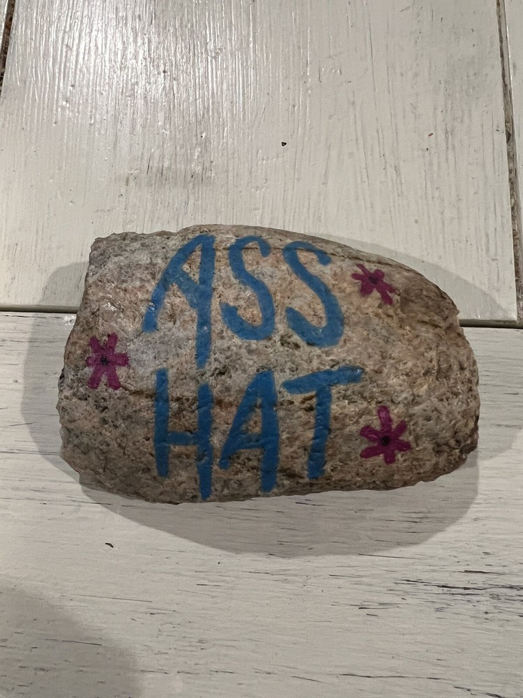 Hand painted Message Rock