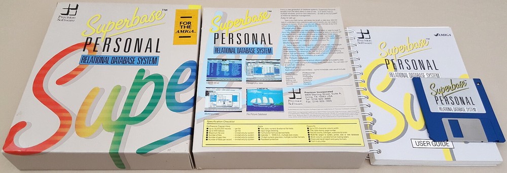Superbase Personal ©1987 Precision Software for Commodore Amiga 500 1000 2000