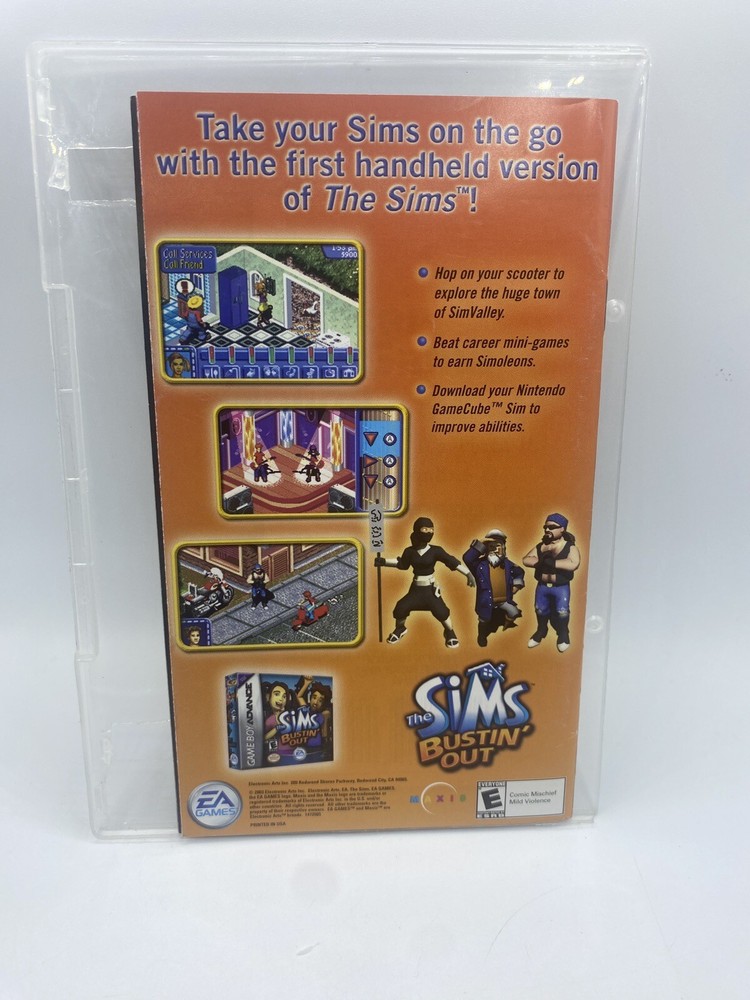 Sims Bustin Out Nintendo Gamecube Original Replacement Manual Only