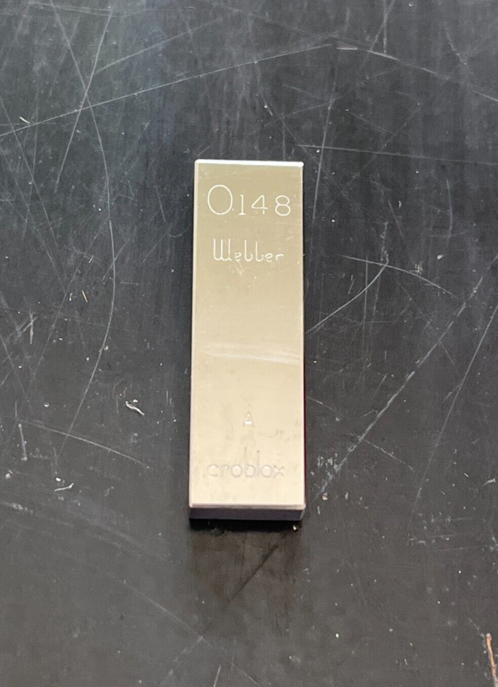.148" Starrett-Webber Gage Block with certification