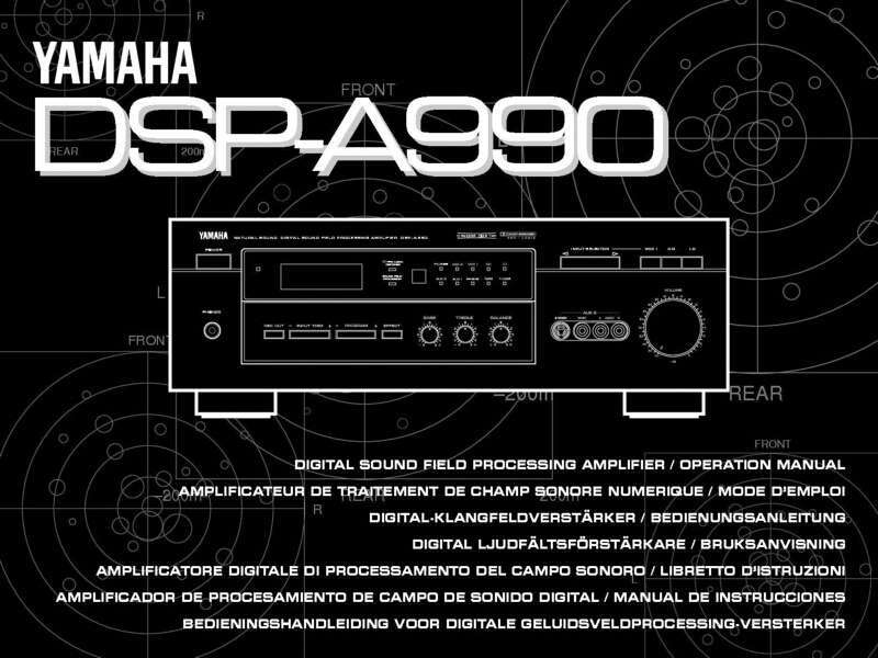 Yamaha DSP-A990 Amplifier Owners Manual