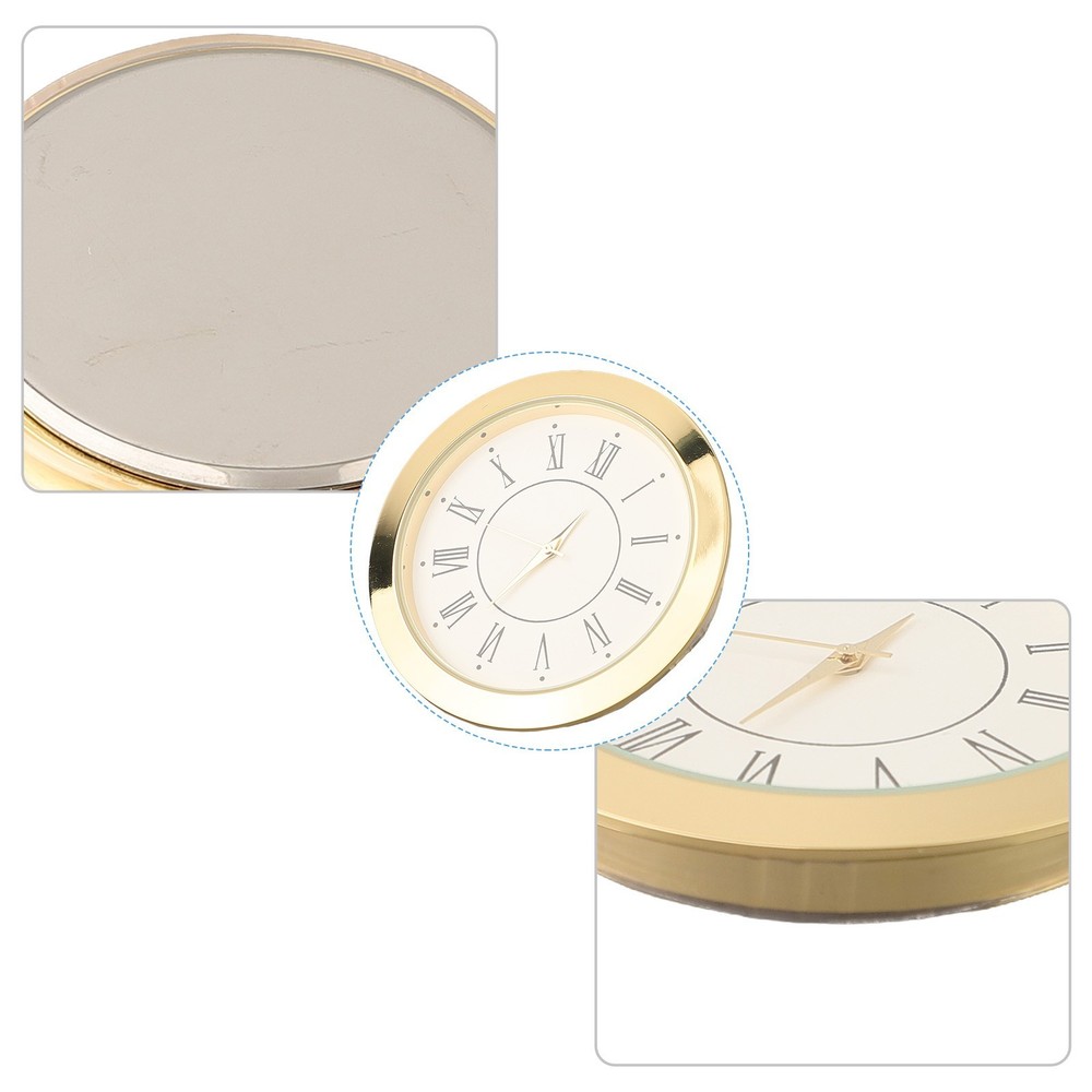 55mm Round Quartz Clock Insert for MINI Clock Movement Elegant Gold/Silver