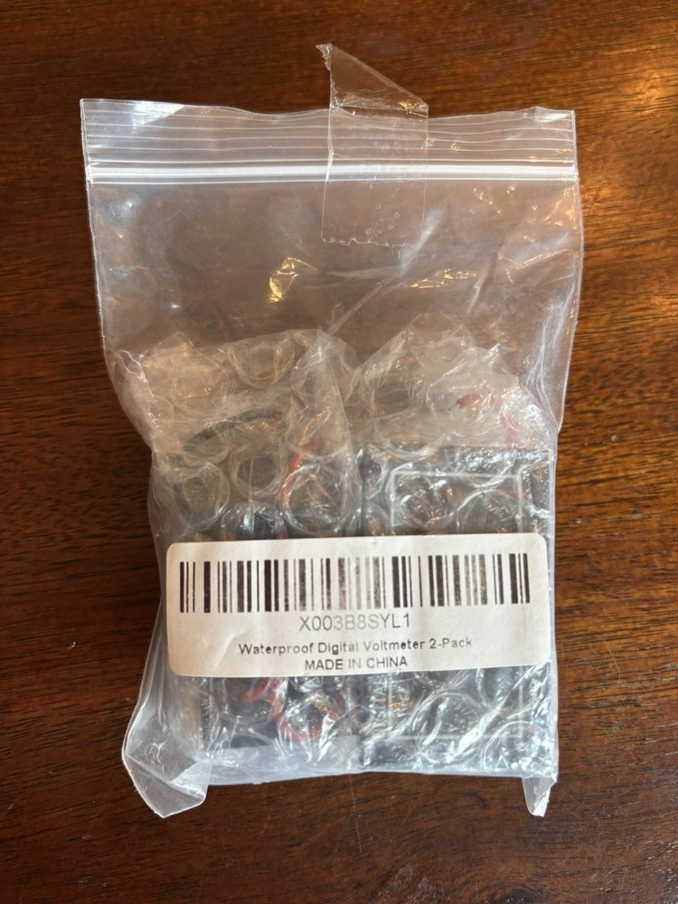 Waterproof Digital Voltmeter 2 Pack DC 5–130V Panel Mount New