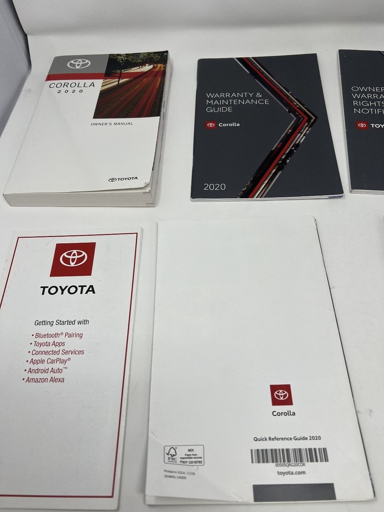Toyota Corolla 2020 Owners Manual OEM Complete Set