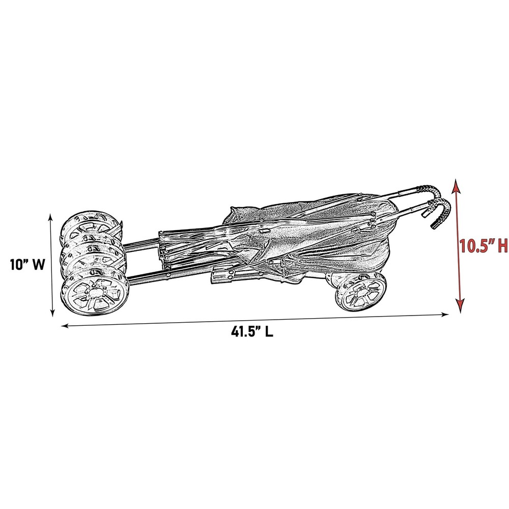 Pet Gear Travel Lite Plus Stroller, Compact, Easy Fold, No Assembly Required,...