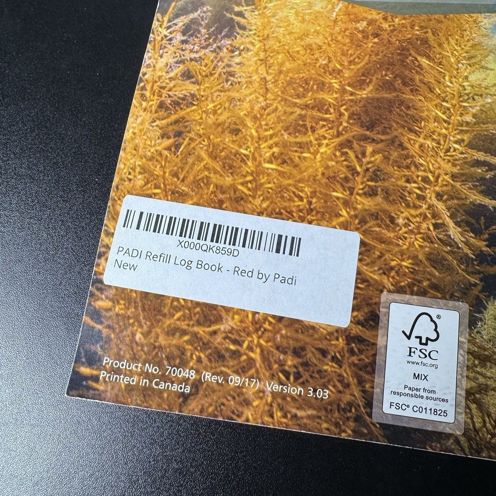 PADI Refill Log Book Red 70048