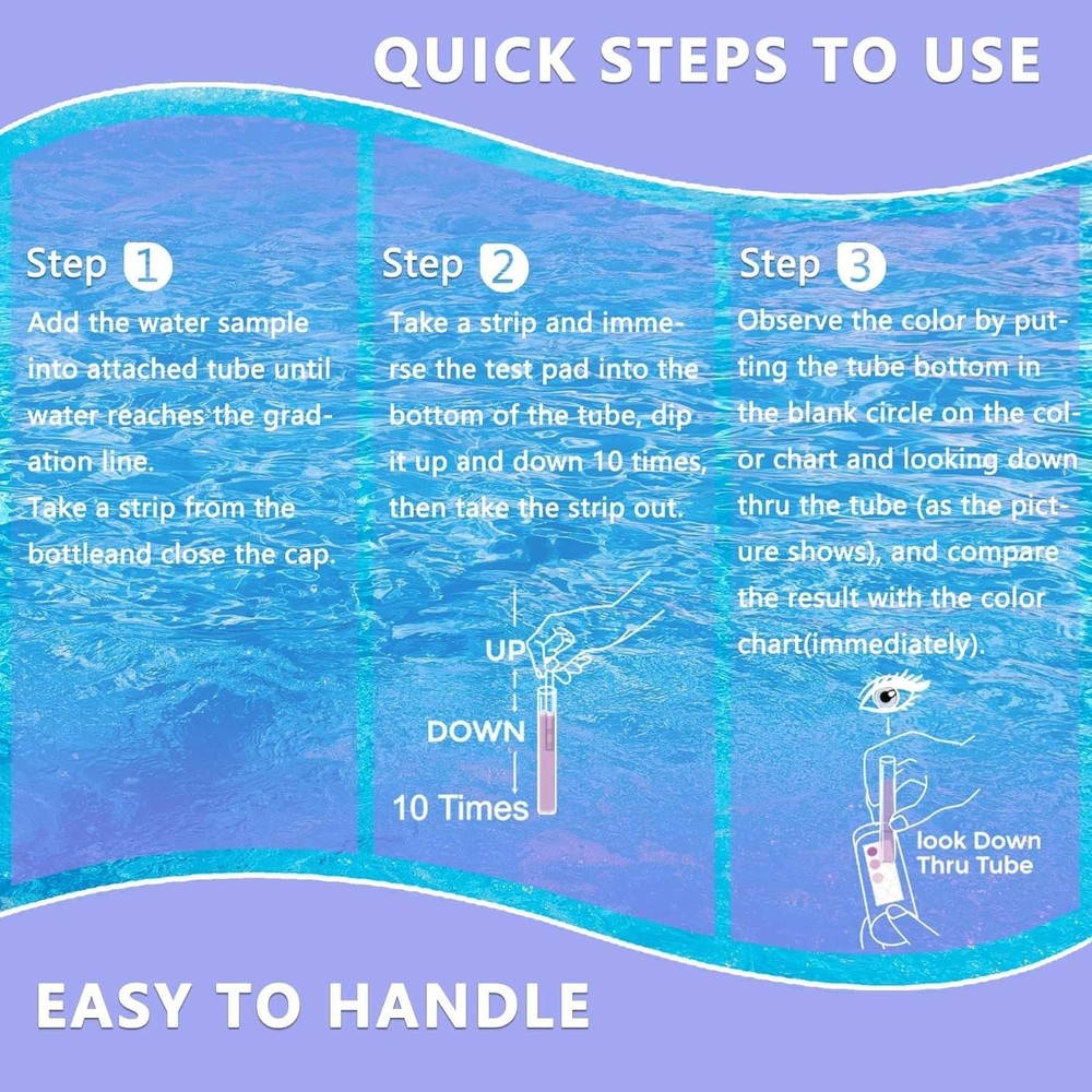 Pool Copper Strips 25 Count Pool Water Testing Kit 0-2 ppm