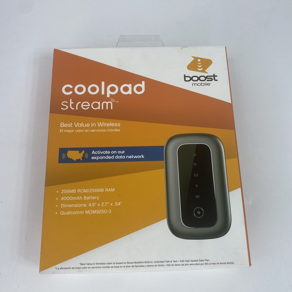 Wireless Wifi Coolpad Stream by Boost Mobile Expanded Data Network Device NEW!!
