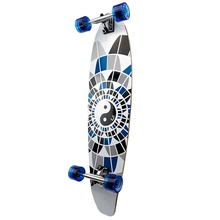 Yocaher Kicktail Yin Yang Longboard Complete