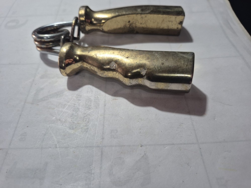 Vintage Solid Brass Exercise Hand Grip Hand Strengthen Exercise Gripper Spring