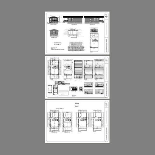 18x32 Tiny House -- 576 sqft -- PDF Floor Plan -- Model 2B