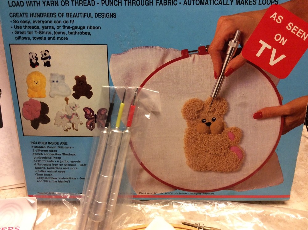 Emson Punch Loop Embroidery Connection Yarn Sculpture Craft Kit