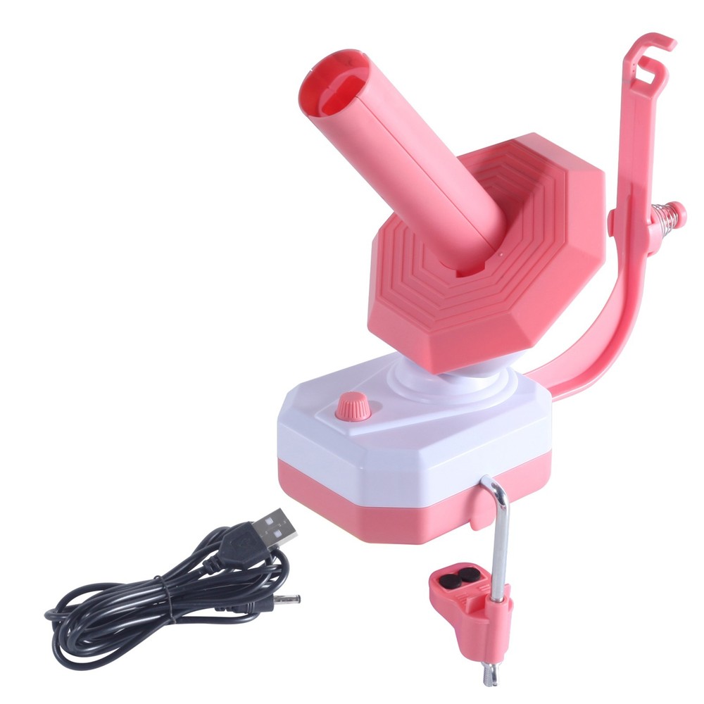 USB Automatic Bobbin Winder Yarn Thread Wool Winding Machine for Sewing (Pink)