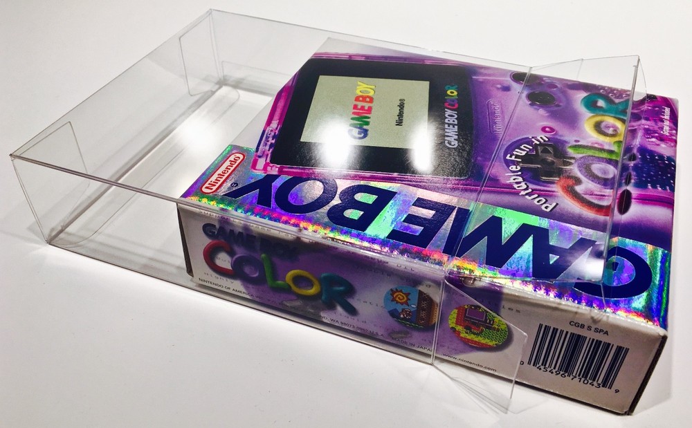 1 Box Protector For Game Boy Color Console Boxes NTSC SIZE! Clear Case Nintendo