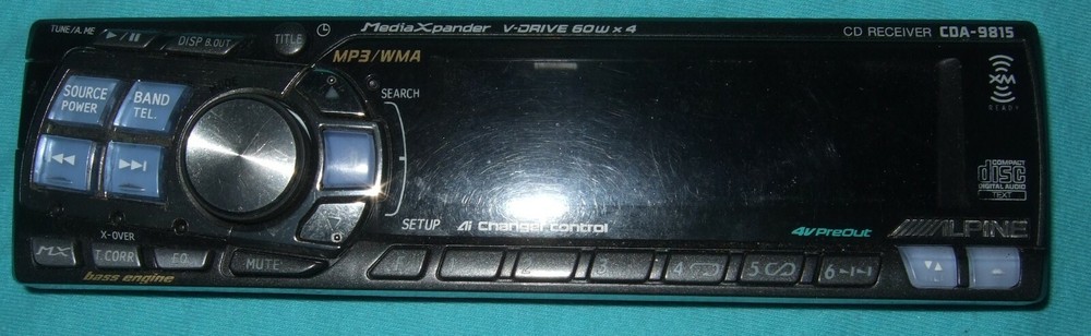 Faceplate Only Alpine CDA-9815 Used