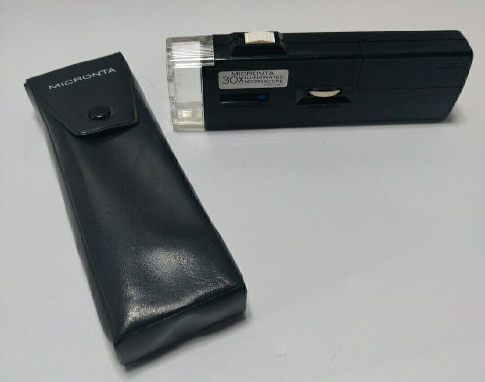 Vintage Micronta 30X Illuminated Microscope with Case no bulb