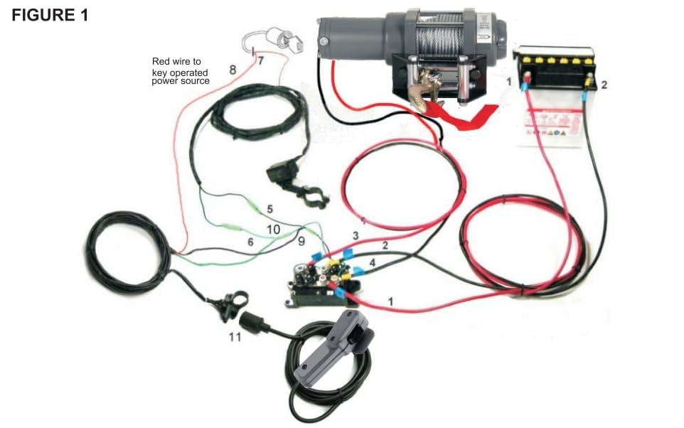 12V Winch Thumb Switch with Mounting Bracket for Handlebar Control
