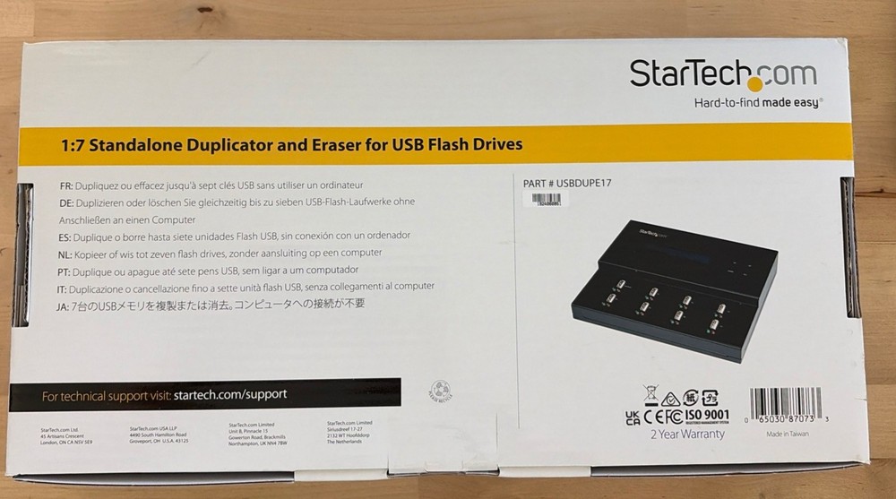 StarTech 1:7 Standalone USB Duplicator and Eraser - for USB Flash Drives