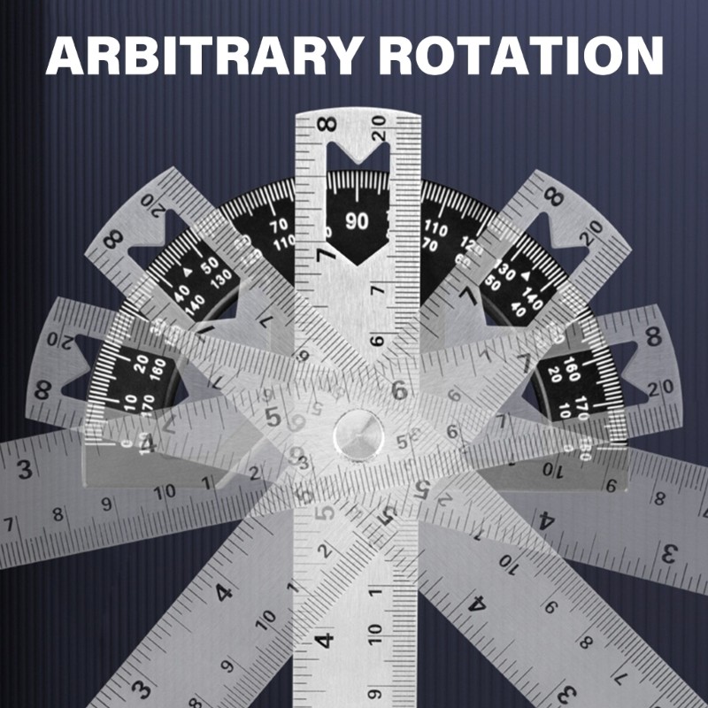 Multifunctional Angles Ruler 45/90 Degree Measuring Scriber Movable Angles Ruler