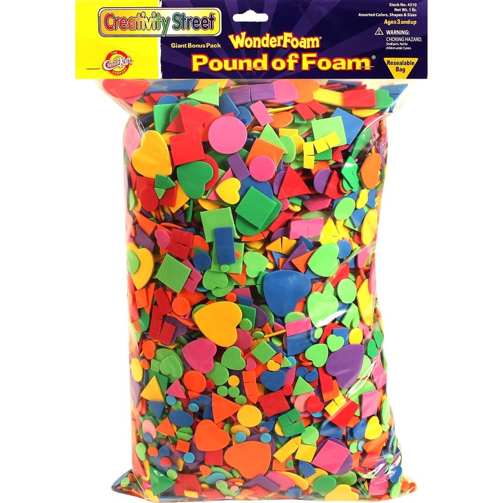 Creativity Street WonderFoam Shape Assortment 1 lb. Package