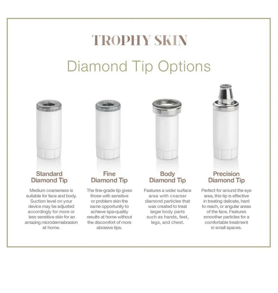100 Trophy Skin Microdermabrasion Diamond Precision Tips